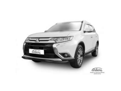 Защита переднего бампера Arbori d57 "волна" черная MITSUBISHI Outlander 2015- от ARBORI Защита переднего бампера Arbori d57 "волна" черная MITSUBISHI Outlander 2015-
