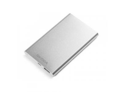 Портативный аккумулятор-зарядное устройство Skoda Power Bank, Silver от VAG Портативный аккумулятор-зарядное устройство Skoda Power Bank, Silver